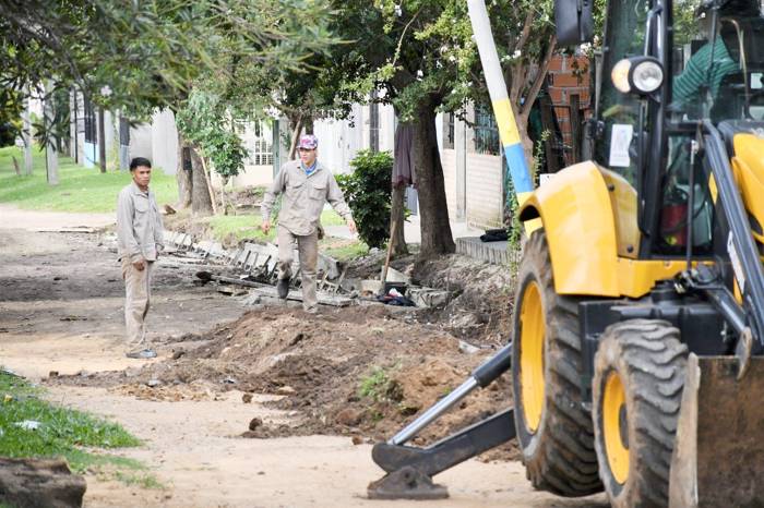 Avanzan las obras de cordón cuneta en el barrio Nébel El Heraldo