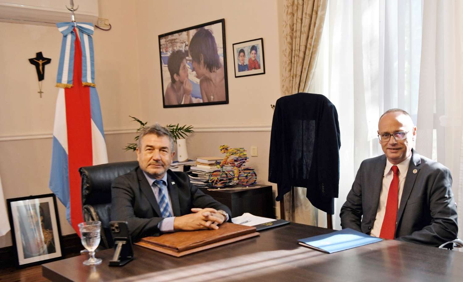 El Presidente del STJER se reunió con el ministro de Seguridad y Justicia