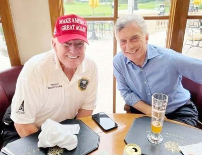 Los expresidentes Trump  y Macri se encontraron  en Palm Beach