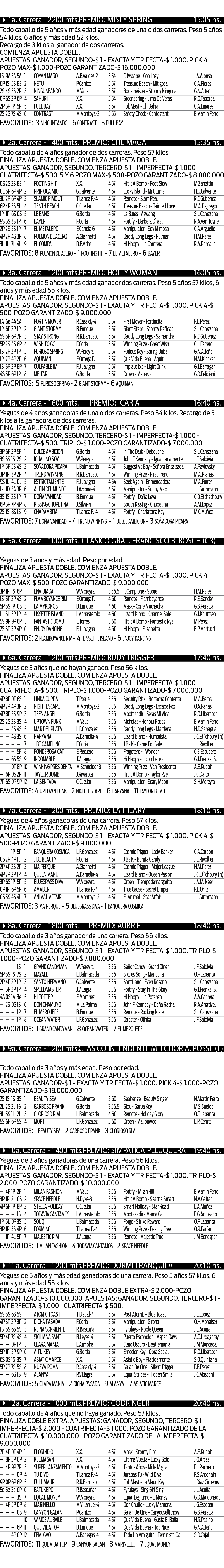 Domingo 18: Actividad Hipódromo de Palermo