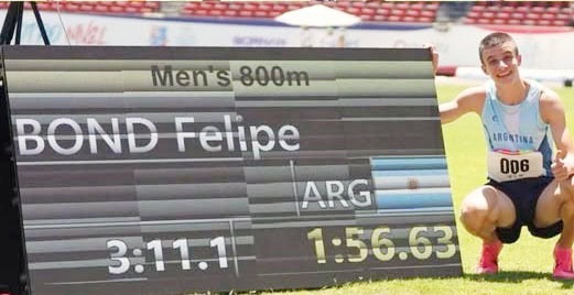 Felipe Bond campeón Sudamericano de los 800 metros en Panamá