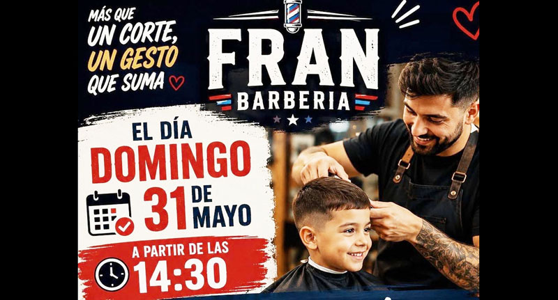 Barbería organiza una merienda solidaria con cortes de pelo gratis para niños