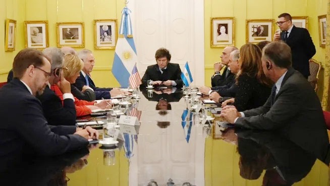 La Casa Rosada fue escenario de un encuentro entre Milei y referentes políticos de EE.UU.