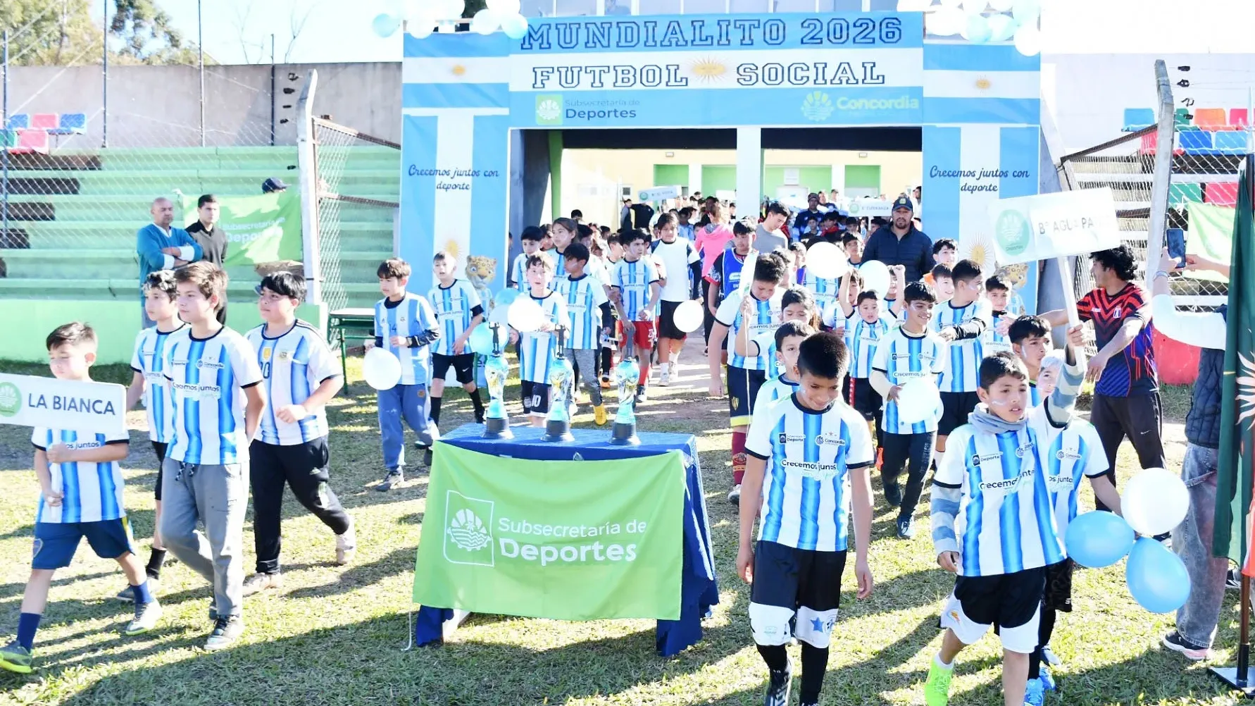 Con la participación de 500 niños comenzó el Mundialito de Fútbol Social 2026