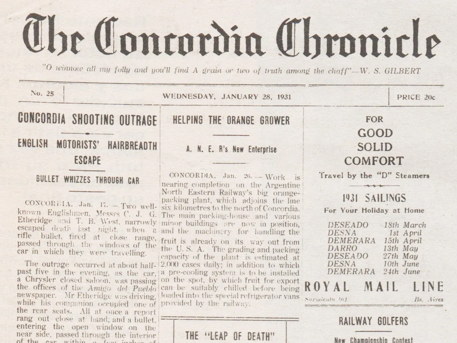 Un diario en inglés en Concordia