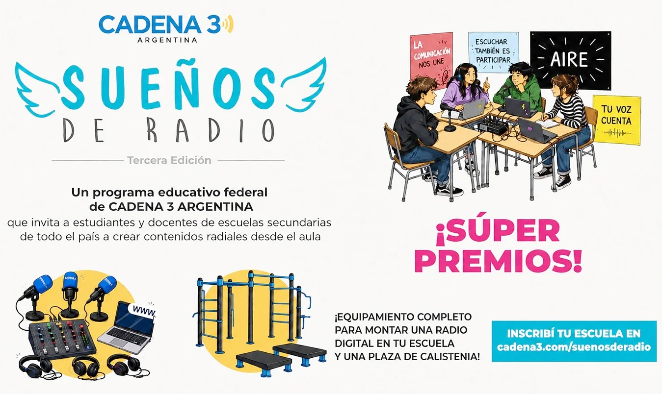 Invitan a las escuelas secundarias a participar del certamen federal Sueños de Radio